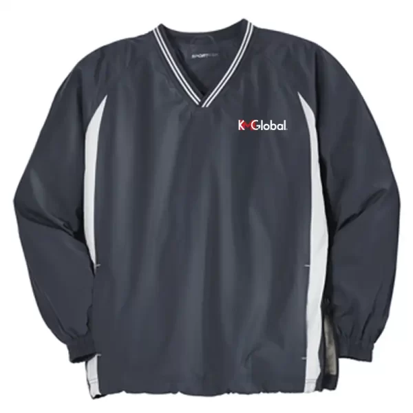 Sport-Tek® Tipped V-Neck Raglan Wind Shirt